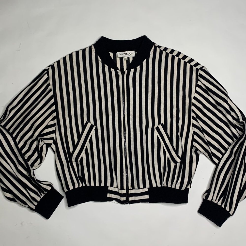 Stripe bomber jacket